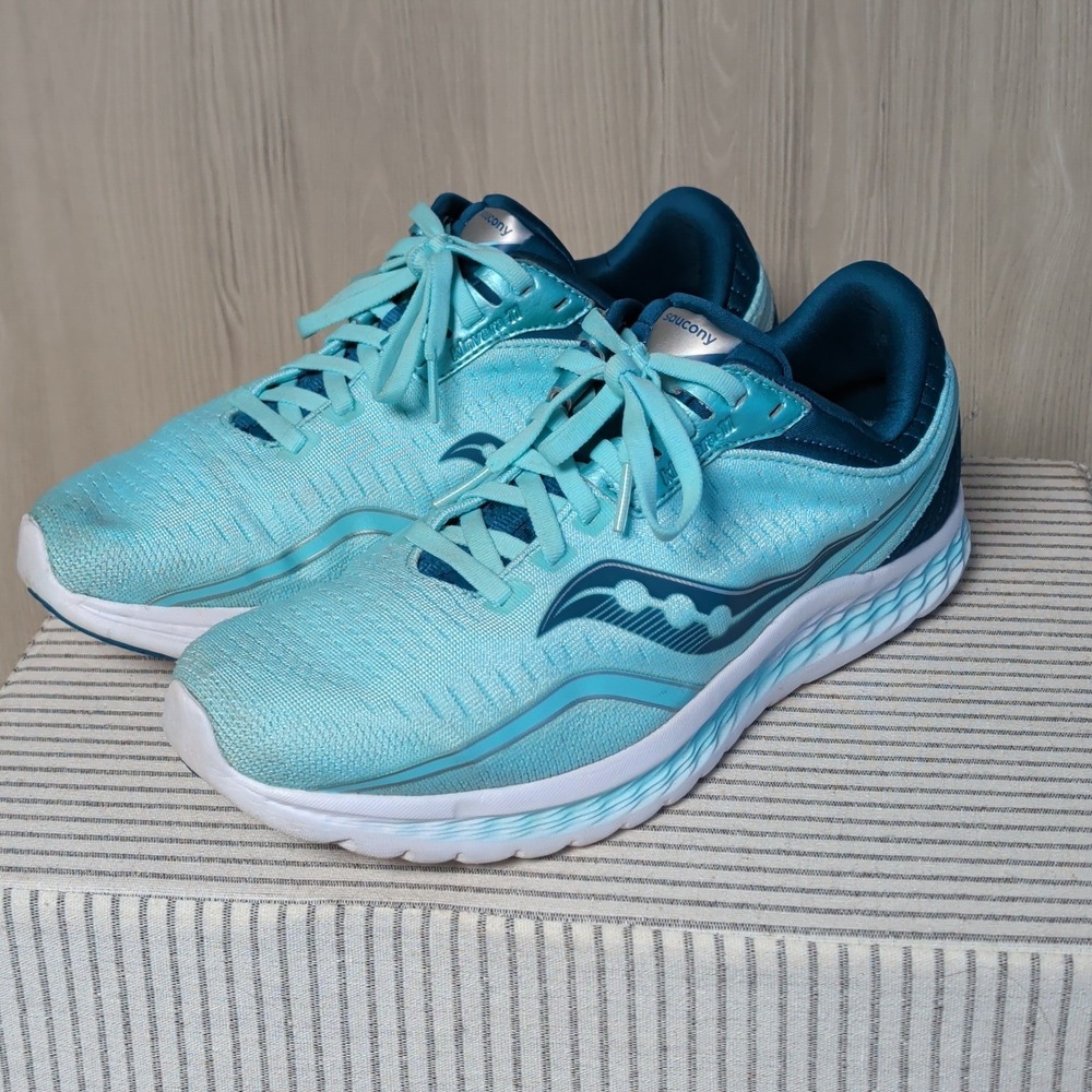 Saucony Kinvara 11 Running Shoes Womens 9.5W‎ Blue PWRRUN FORMFIT S10552-25